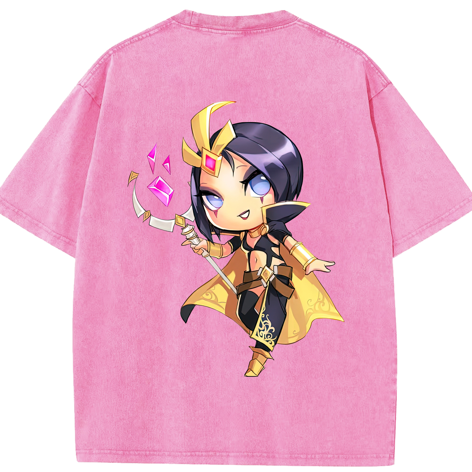 リーグ・オブ・レジェンド League of Legends LOL 綿100% ヴィンテージ風 半袖Tシャツ（背面プリント）